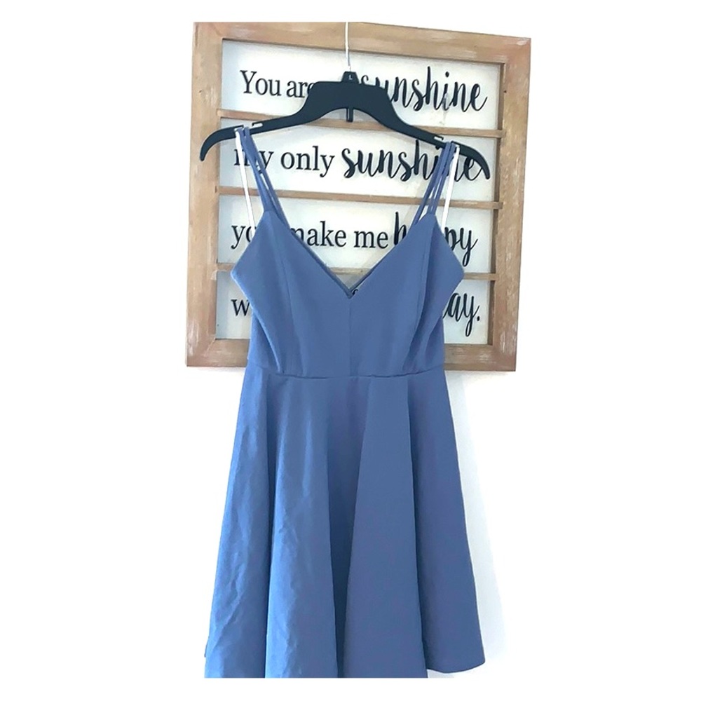 Blue Skater Mini Windsor Dress